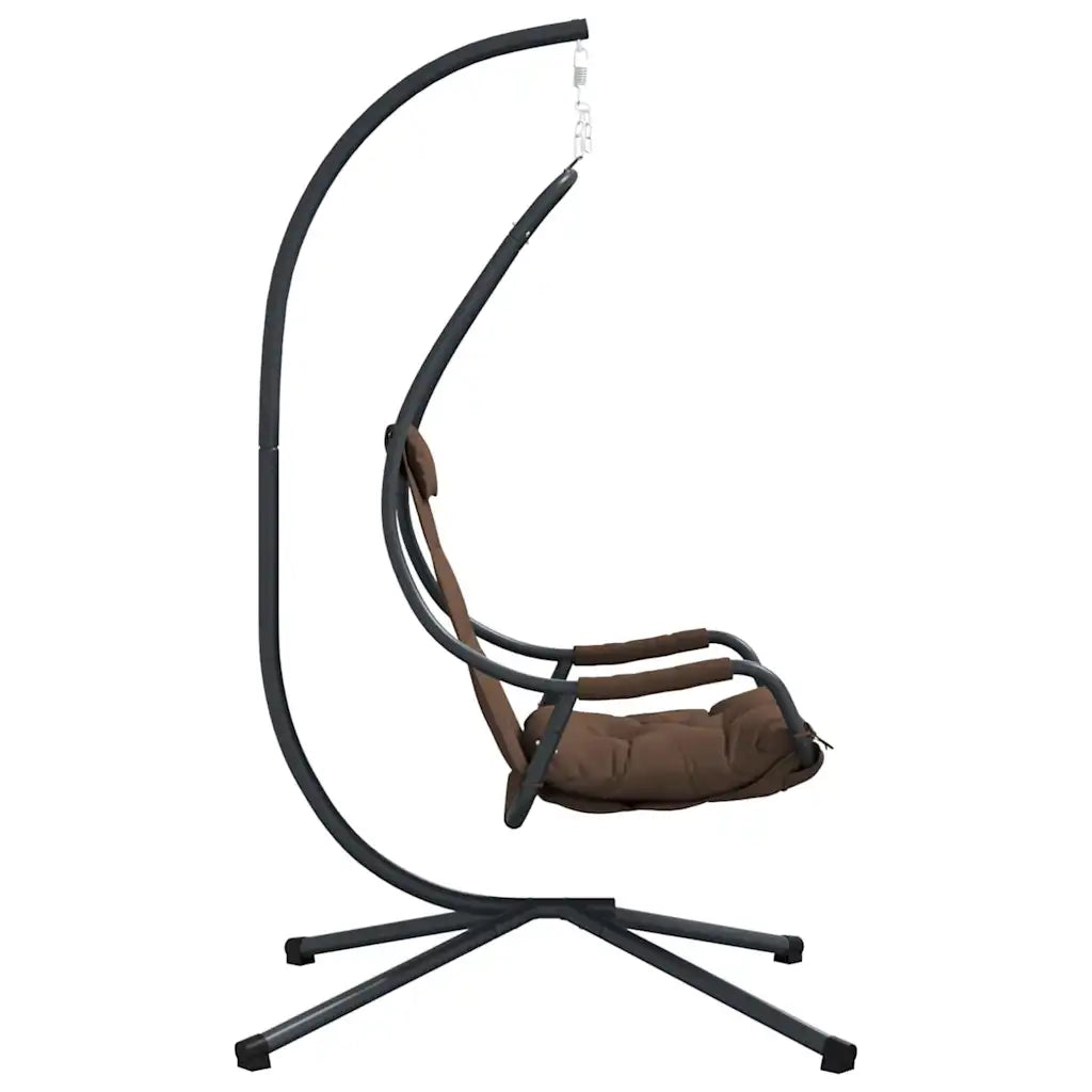 Sedia uovo sospesa Caffè 94 x 107 x 196,5 cm Acciaio 42003854