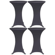 Coperture Elastiche per Tavoli 4 pz 60 cm Antracite