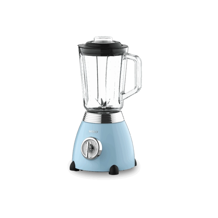 Frullatore a bicchiere in vetro 1,5 litri, 500W, 2 velocità con funzione pulse, lame in acciaio inox - SOGO