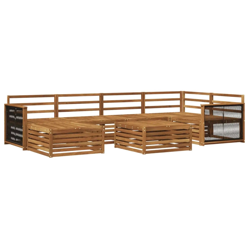 Set di divani da esterno 7 pcs Naturale 3383592