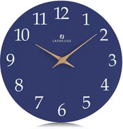 Orologio da Parete in MDF 30cm senza Batterie, Moderno e Silenzioso Orologio da Parete a Batterie, Facile da Leggere per Soggiorno, Camera, Cucina e Ufficio in Blu Marino
