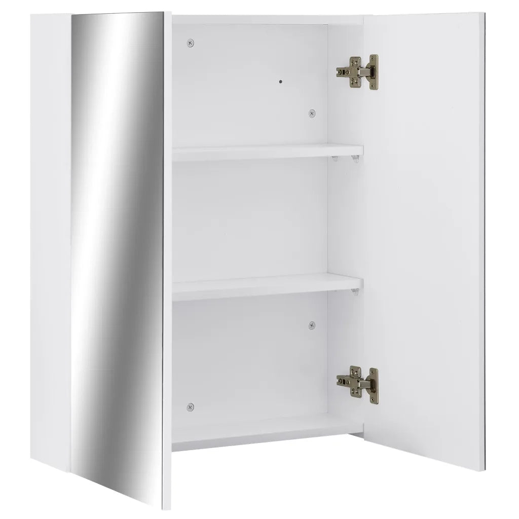Armadietto a Specchio | Armadio da bagno Bianco 60x15x75 cm in MDF