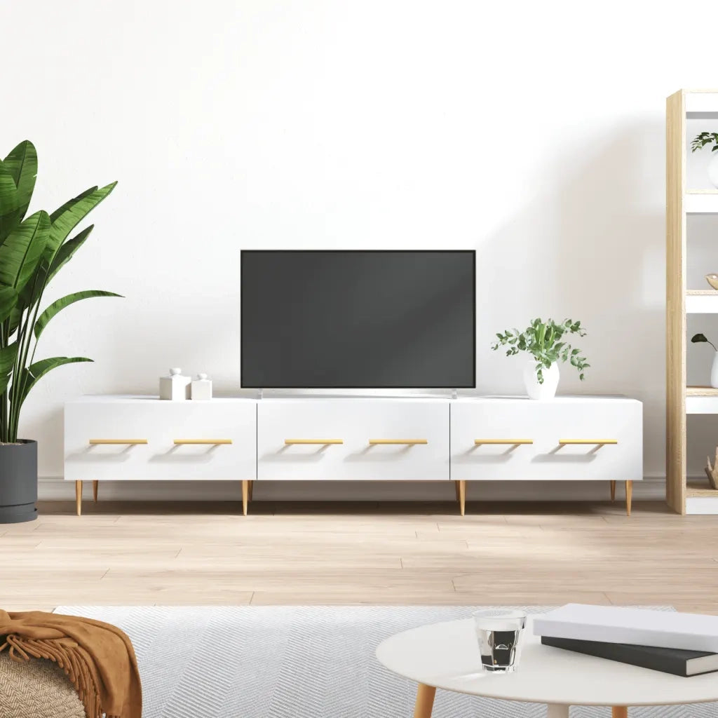 Mobile Porta TV-Mobile per TV-Credenza TV Bianco 150x36x30 cm in Legno Multistrato 914725
