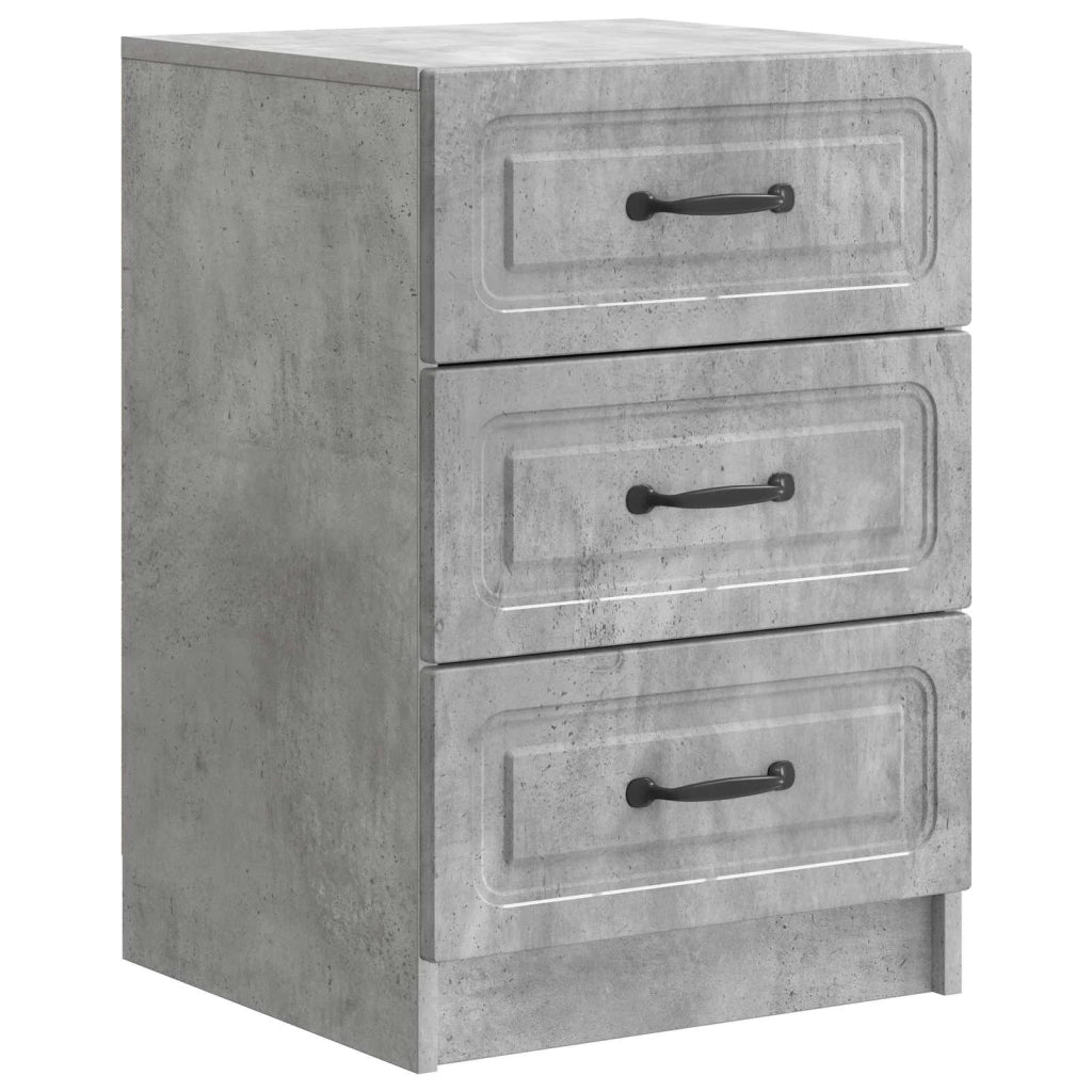 Armadio da Notte con cassetto Grigio Cemento 43 x 41 x 63,5 cm