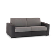 Divano fisso Ayta, Divano a 3 posti, Made in Italy, SofÒ  Soggiorno in tessuto imbottito, con Braccioli standard, cm 220x95h90, Grigio e Antracite