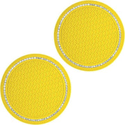 Onderzetters auto per 2 pezzi - accessori auto universali - 2,75 pollici con diamanti spruzzati in silicone antiscivolo con diamanti bianchi - per donne e signore