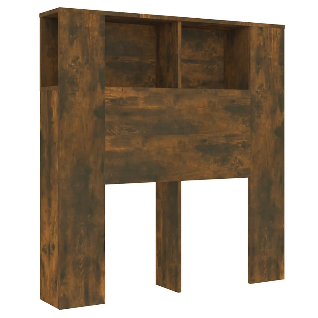 Testiera | Testata con Scomparti Rovere Fumo 100x18,5x102,5 cm