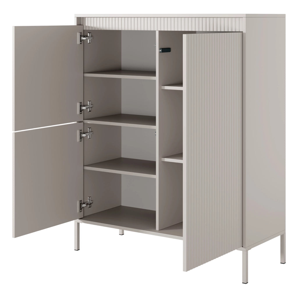 Madia Hatolaro, Credenza 5 Ripiani, 104x40x123h cm Beige