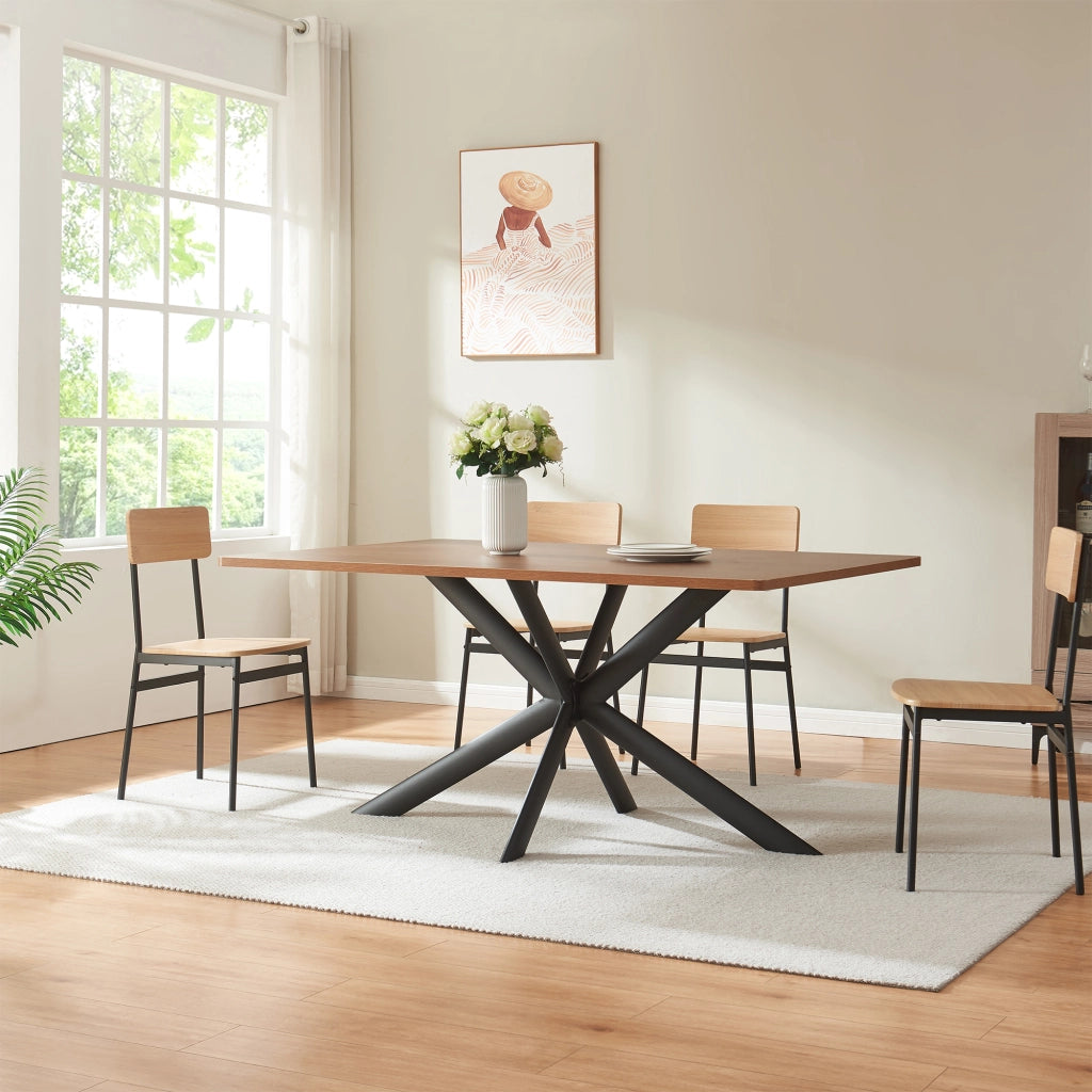 Telaio Svallersun per Mobili 'Fai da Te' Struttura a 4 Gambe Incrociate in Acciaio con Profili Ovali 140 x 78 x 71,5 cm - Nero [en.casa]