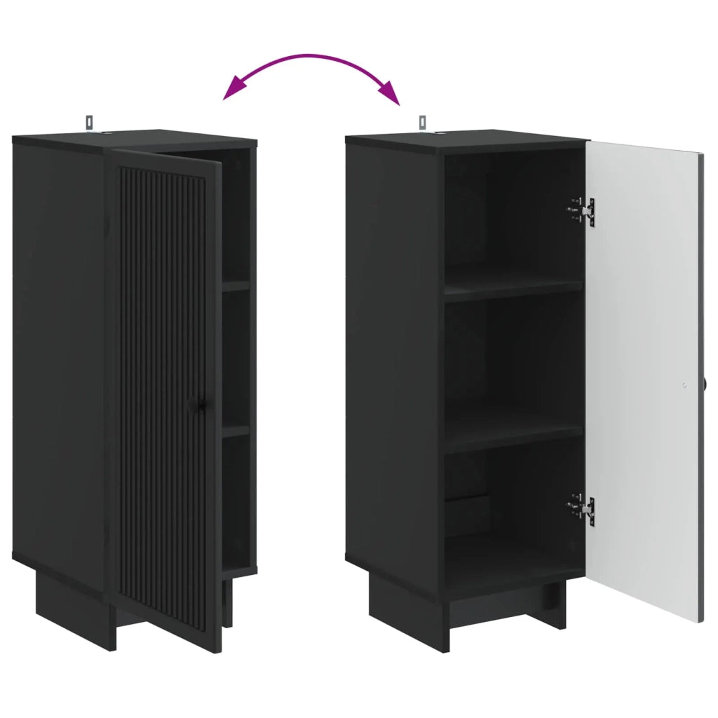 Credenza Nero 33 x 34,5 x 90 cm Legno ingegnerizzato