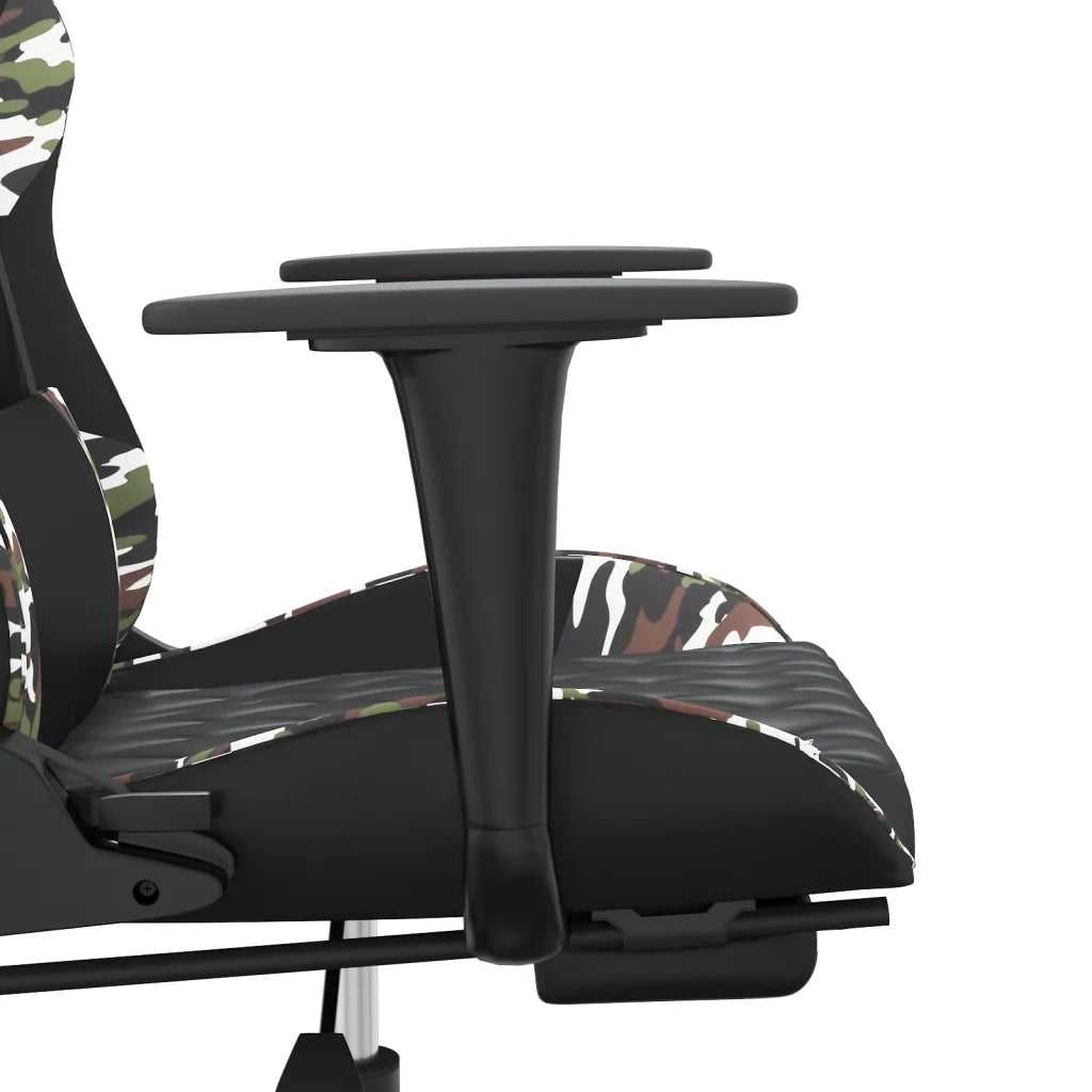Sedia da Gaming con Poggiapiedi Nero e Mimetico in Similpelle cod mxl 73320