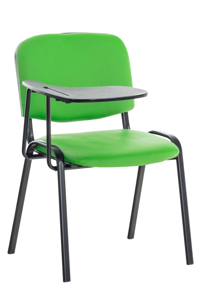 Sedia Ken in similpelle con tavolino ribaltabile verde