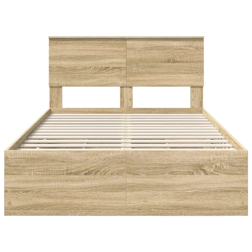 Struttura del letto con cassetto Rovere Sonoma 120 x 190 cm 3408000