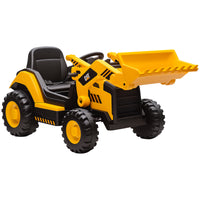 Ruspa Elettrica per Bambini 3-6 Anni Marchio Ufficiale Caterpillar 12V con Telecomando Giallo