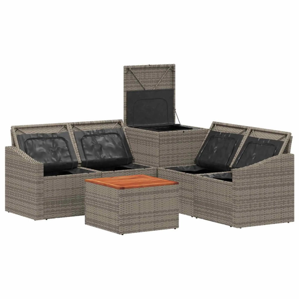 Set di divani 6 pz Grigio e Grigio Scuro 3447302