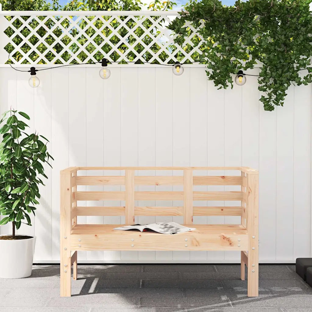 Panchina da Giardino | Panca da Giardino 111,5x53x71 cm in Legno Massello di Pino