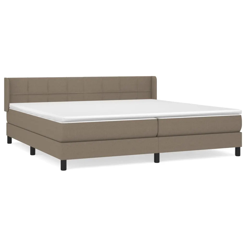 Giroletto a Molle con Materasso Tortora 200x200 cm in Tessuto 3129741