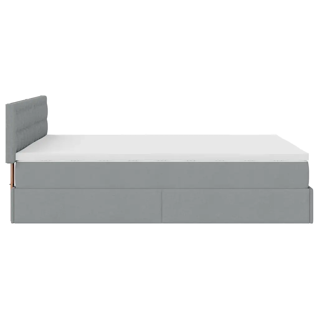 Struttura Letto Pouf con Materasso 140x200 cm in Tessuto 3311629