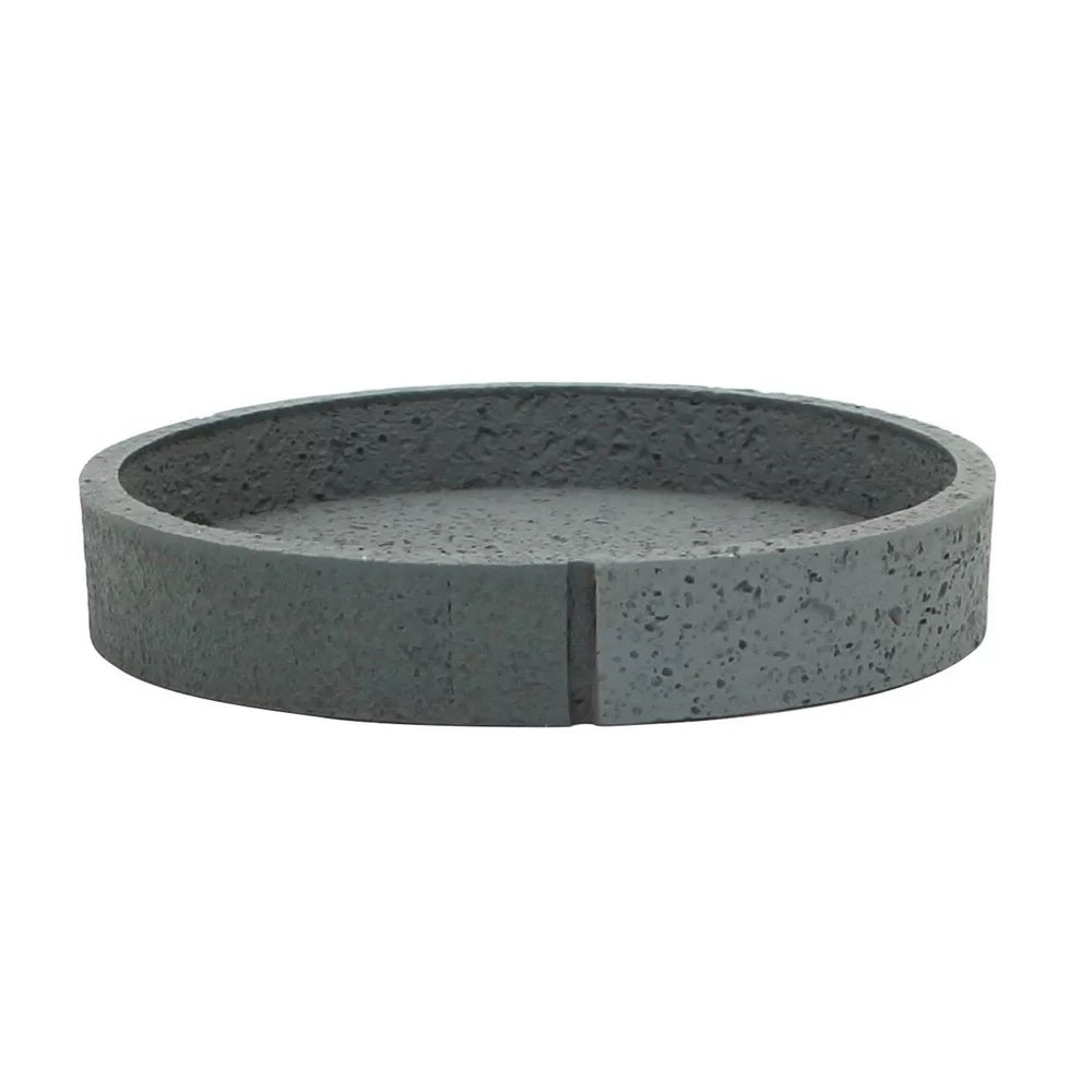 Portasapone in poliresina grigio - serie Pietra