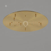 ROSONE IN METALLO D.60CM 5 FORI OTTONE SATINATO