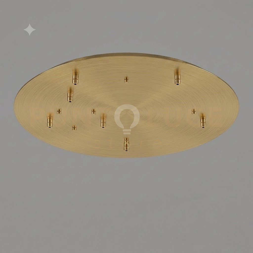 ROSONE IN METALLO D.60CM 5 FORI OTTONE SATINATO