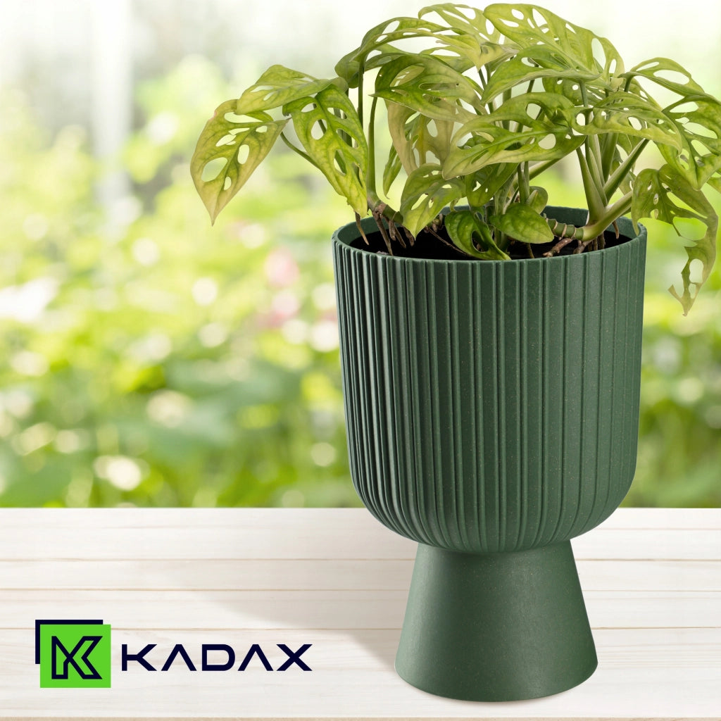 Vaso da fiori KADAX, vaso da fiori da giardino, copertura in plastica, 18 cm, supporto per fiori, verde