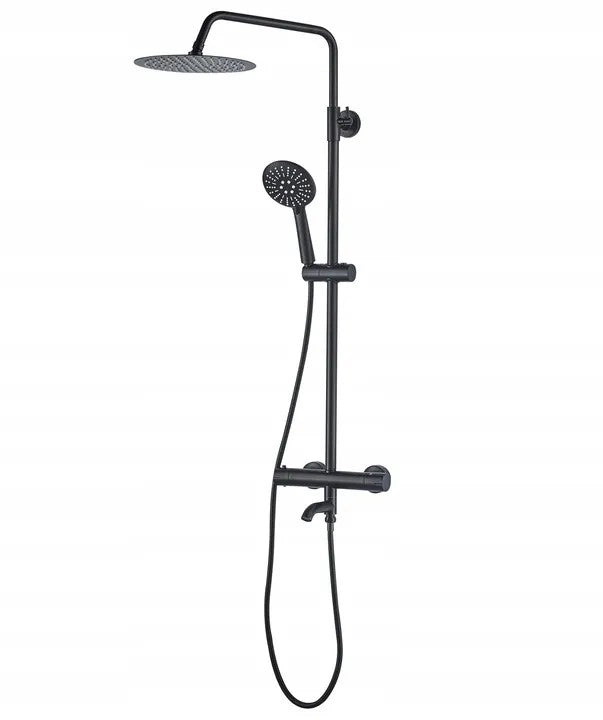 Set Doccia Da Incasso Con Termostatato Lungo Black