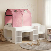 Letto con Tunnel 4 pcs Bianco e Rosa Legno ingegnerizzato