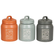 1 Pezzo Barattolo da Cucina in Ceramica Collezione Dune 900 cc 3 Colori