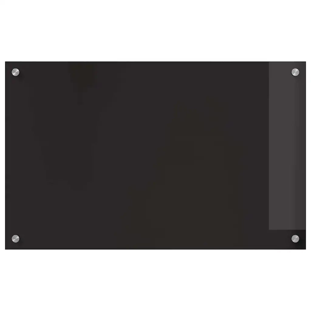 Schienale da cucina 2 pcs Nero 80 x 50 cm vetro temperato