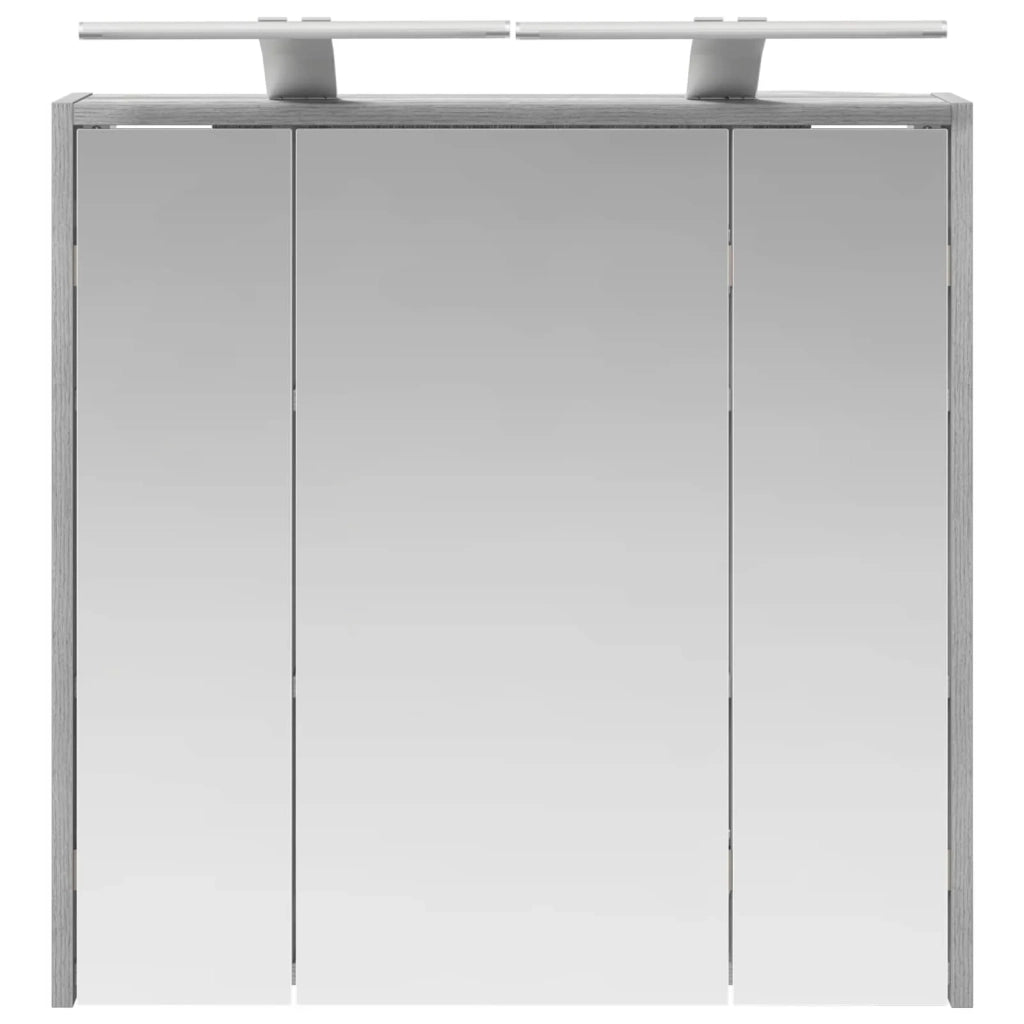 Mobiletto per specchio da bagno Grigio Sonoma