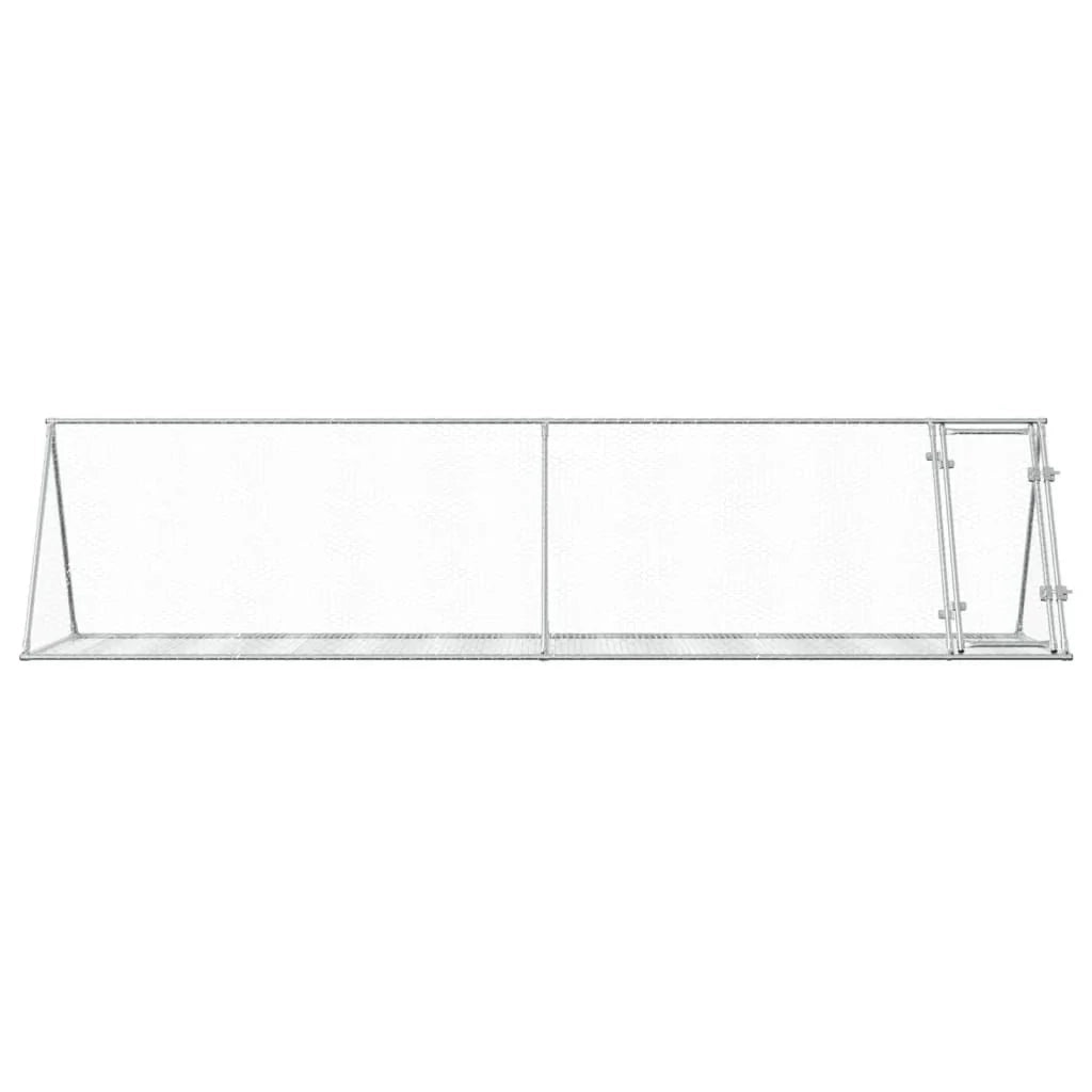 Gabbia per conigli in argento 400 x 105 x 91 cm in acciaio zincato Argento 02_0041697