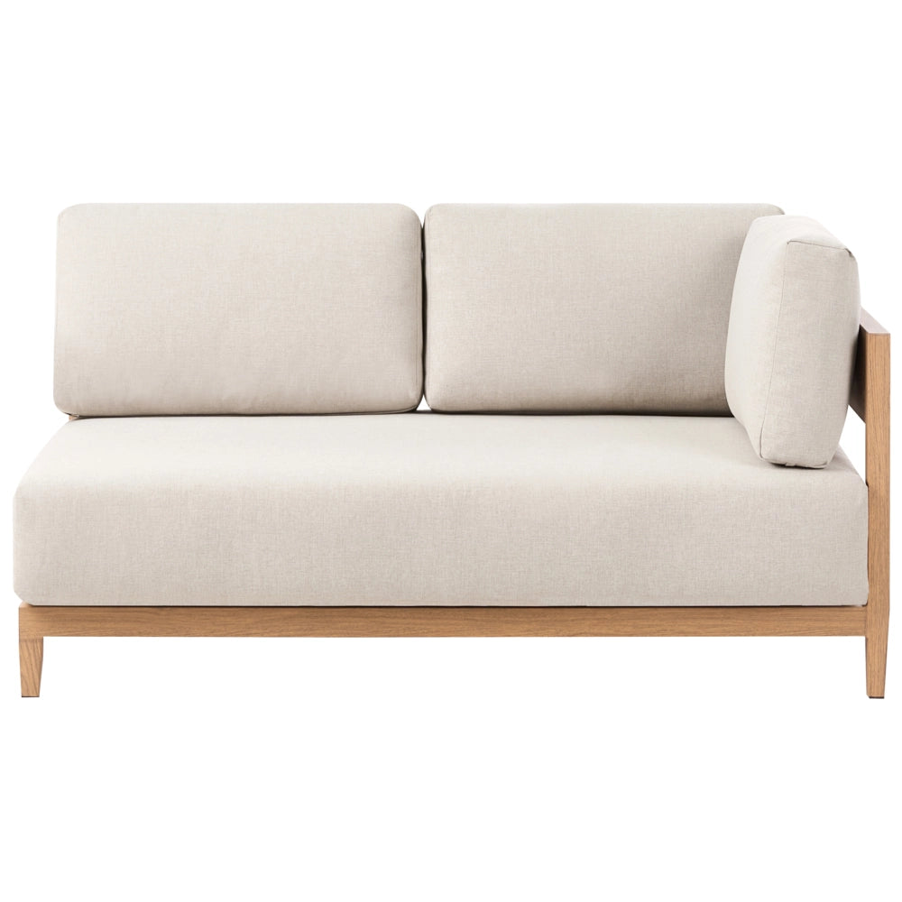 Divano da giardino 2 posti legno di acacia con cuscini marrone chiaro terrazza balcone stile moderno