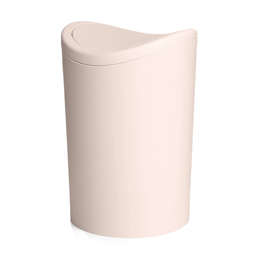 Pattumiera bagno in polipropilene rosa 6 Lt con coperchio basculante