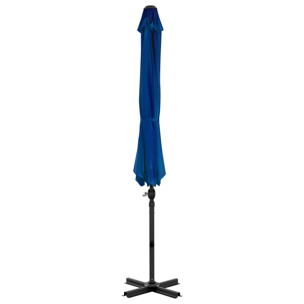 Ombrellone a braccio con palo in alluminio blu da 300 cm 02_0008491