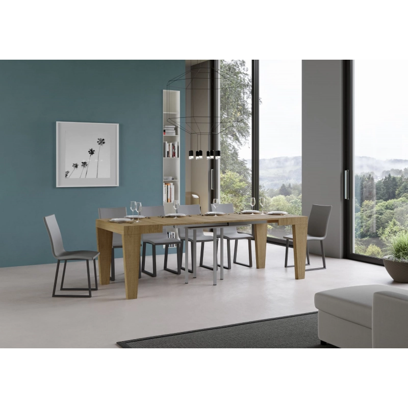Tavolo allungabile 90x90/246 cm Spimbo - Quercia Natura