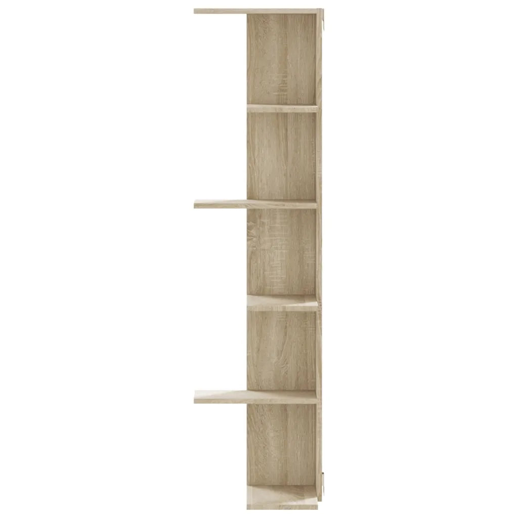Scaffale Angolare Muro Rovere Sonoma 36,5x36,5x140 cm Legno 852629