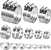 Set di viti a gomito 90 pezzi - 304 acciaio inossidabile - set di viti a gomito adattabili con varie dimensioni - 6-51 mm - per gas, acqua e giardino