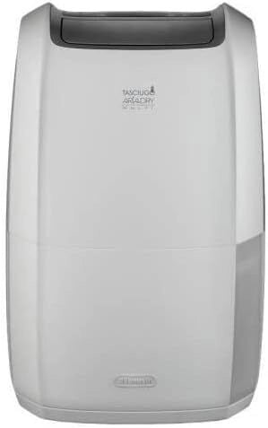 De'Longhi DDSX225 Tasciugo AriaDry Multi Deumidificatore 25 L-giorno 90 m³ Filtro Bio Silver Funzione Laundry Antigelo 44 dB colore Grigio