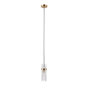 Sospensione Italux TARASO decorativa vetro oro E14