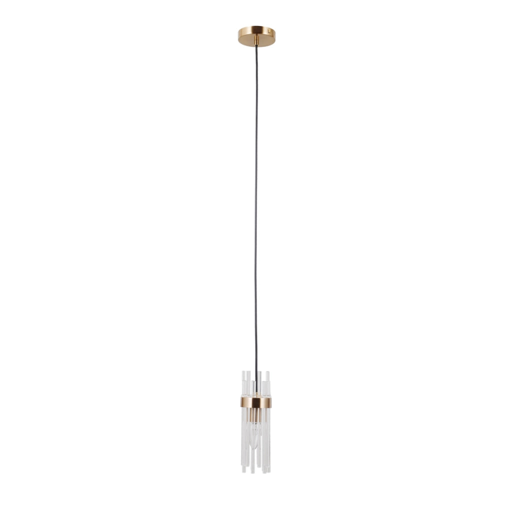Sospensione Italux TARASO decorativa vetro oro E14