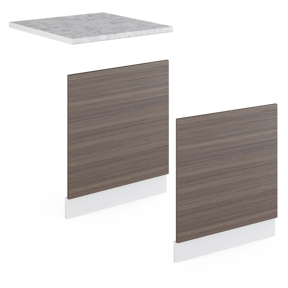 Vicco Pannello frontale Grigio 60 cm senza piano di lavoro