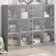 Libreria Ante Grigio Cemento 136x37x109 cm in Legno Multistrato 3206513