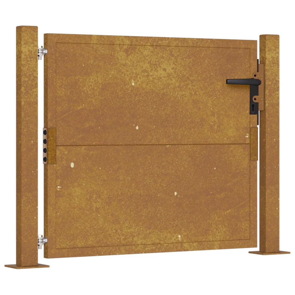 Cancello da giardino 100x75 cm in acciaio Corten 153202