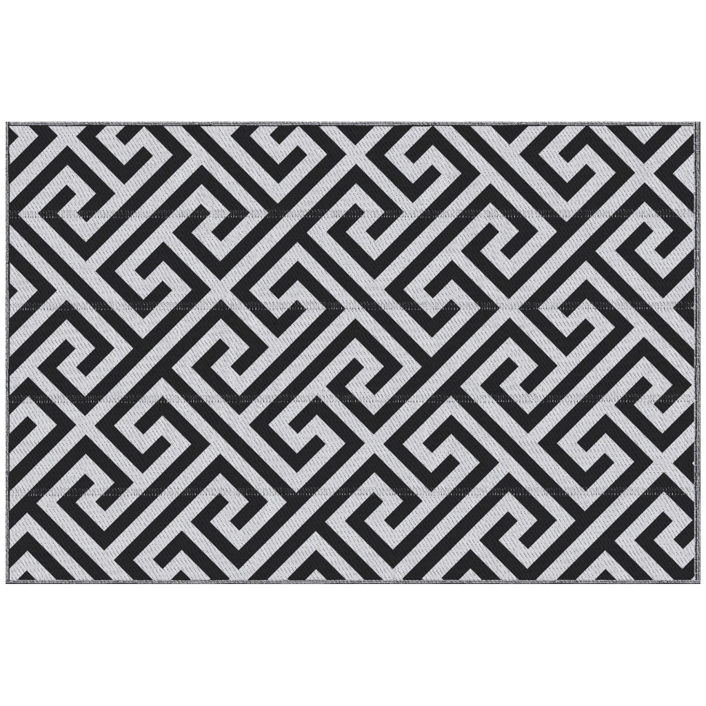 Tappeto da esterno reversibile ¨C zephmum ¨C nero e bianco 121x182 cm