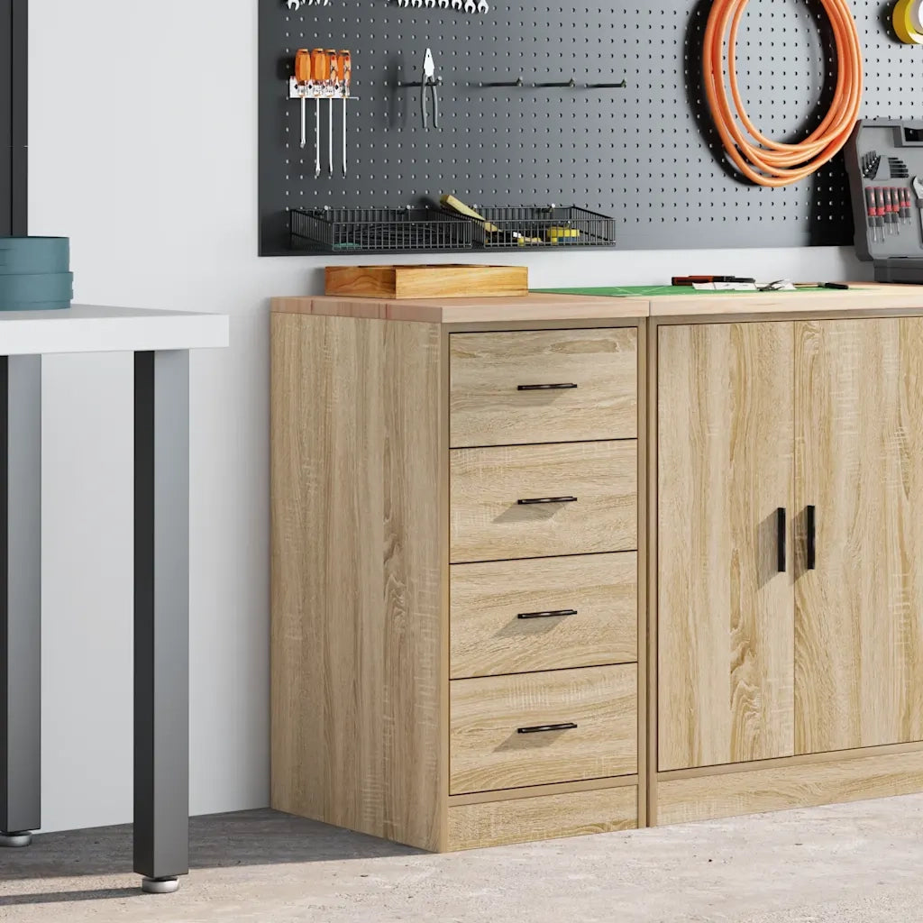 vidaXL Armadietto da Garage Rovere Sonoma 40x51x85 cm
