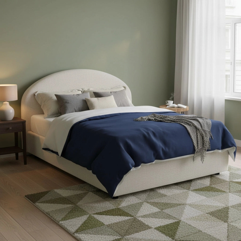 Letto Matrimoniale Amida, Letto Matrimoniale Materasso Incluso Made in Italy, Bianco