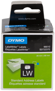 DYMO LW etichette per indirizzi / 28 mm x 89 mm / 2 rotoli da 130 etichette facili da staccare (260 pezzi) / autoadesive / per etichettatrici LabelWriter / originali