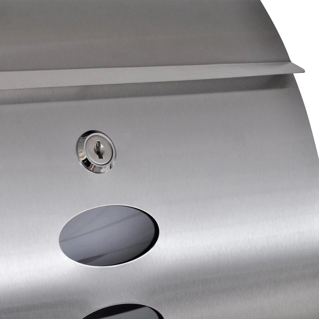 Cassetta postale doppia dal design contemporaneo in acciaio inox su gambe 120 cm 1002007