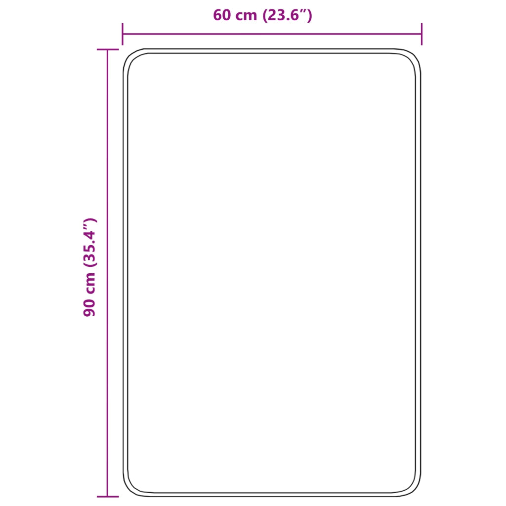 Tappetino da Bagno Rettangolare Panna 60x90 cm in Polipropilene Antiscivolo
